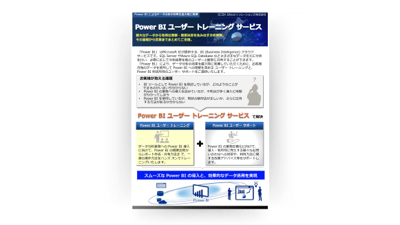 Power BI ユーザー トレーニング サービス リーフレット