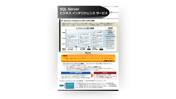 SQLServerビジネスインテリジェンスサービスリーフレット