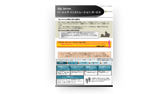 SQL Server ベーシック インストレーション サービス リーフレット